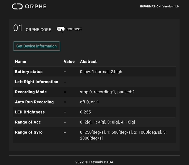 Device Information