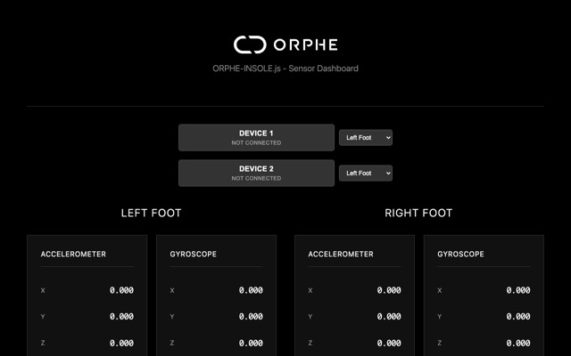 ORPHE-INSOLE.js | JavaScript SDK for Smart Insole Prototyping